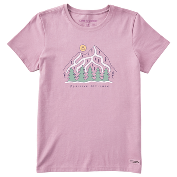 Life is Good Women's Positive Altitude Mountain Crusher Tee