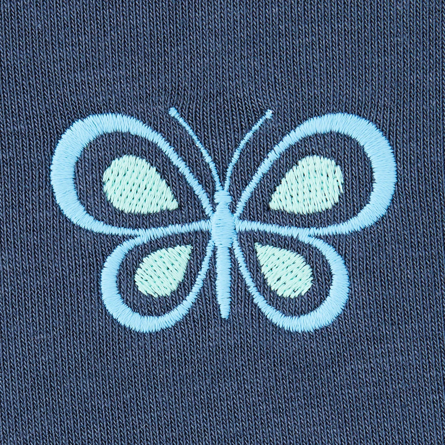 Life is Good Women's Simple Butterfly Good Vibes Fleece Zip Hoodie