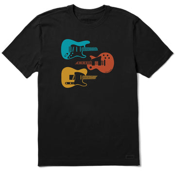 Life is Good Men's 3 Classic Guitars Short Sleeve Tee