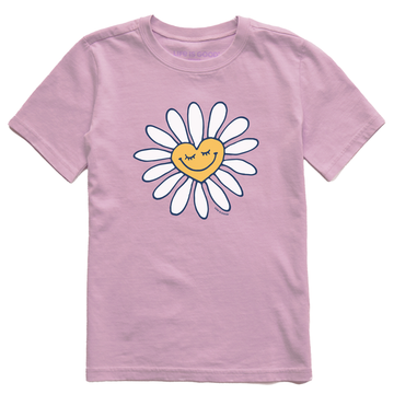 Life is Good Kids Happy Heart Daisy Crusher Tee