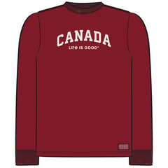 Life is Good Men's Canada Arch Long Sleeve Crusher Tee