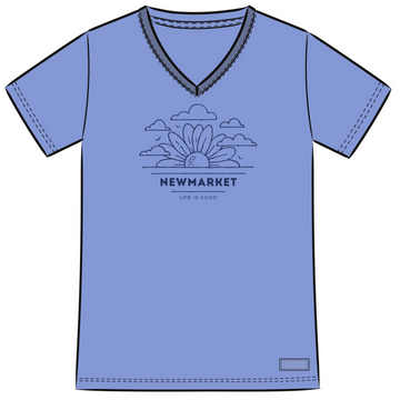 Life is Good Women's Newmarket Sunrise Sunflower Crusher Vee