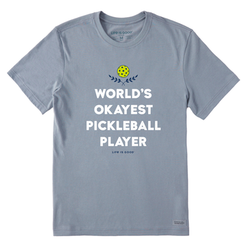 Life is Good Men's World's Okayest Pickleball Player Crusher Tee