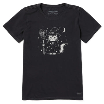 Life is Good Women's Witch Kitty Short Sleeve Tee