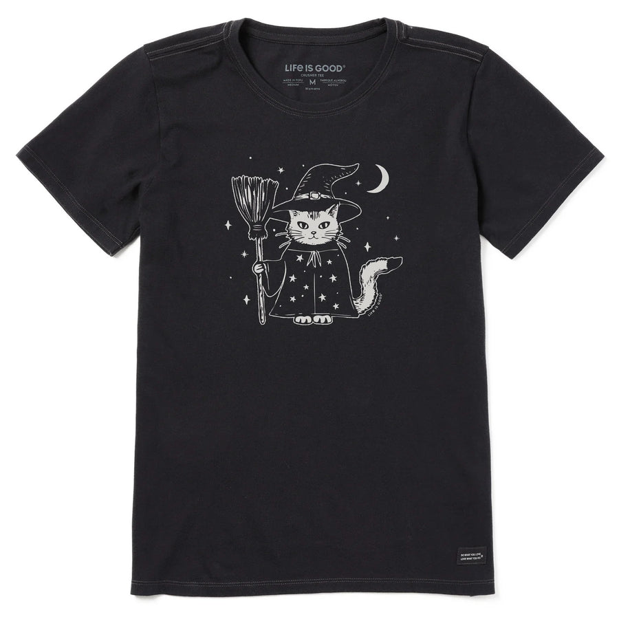 Life is Good Women's Witch Kitty Short Sleeve Tee