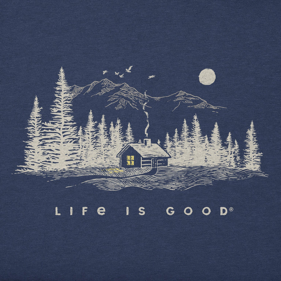 Life is Good Men's Cabin Escape Long Sleeve Crusher Tee