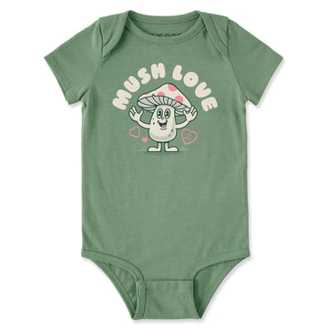 Life is Good Baby Mush Love Short Sleeve Crusher Bodysuit