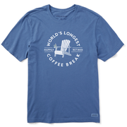 Life is Good Men's Worlds Longest Coffee Break Crusher Tee