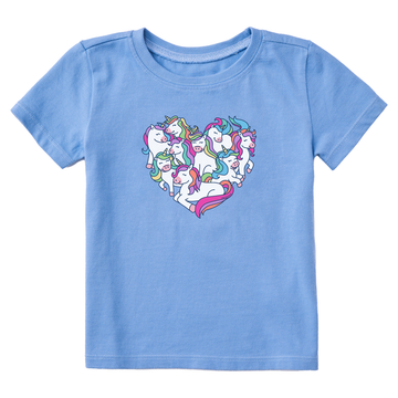 Life is Good Toddler Heart Of Unicorns Crusher Tee