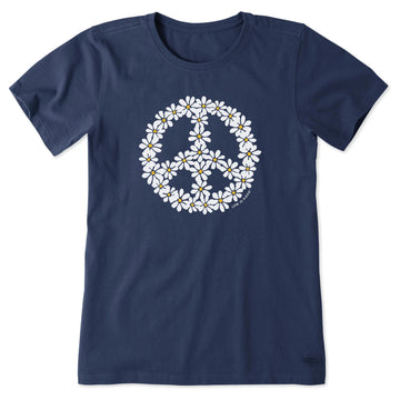 Life is Good Women's Peace Daisy Chain Crusher Tee