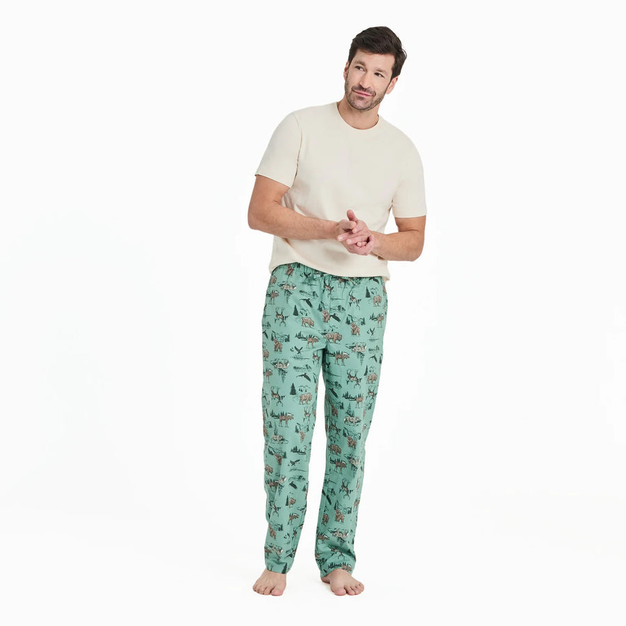 Life is Good Men's Scenic Wildlife Pattern Classic Sleep Pant