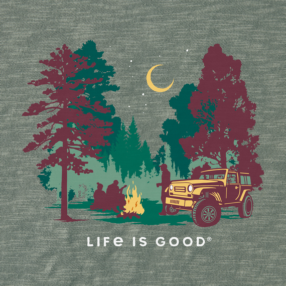 Life is Good Men's Woodsy ATV Camp Textured Slub Hoodie