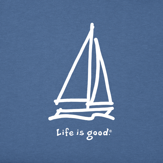 Life is Good Men's LIG Sailboat Crusher Lite Tee