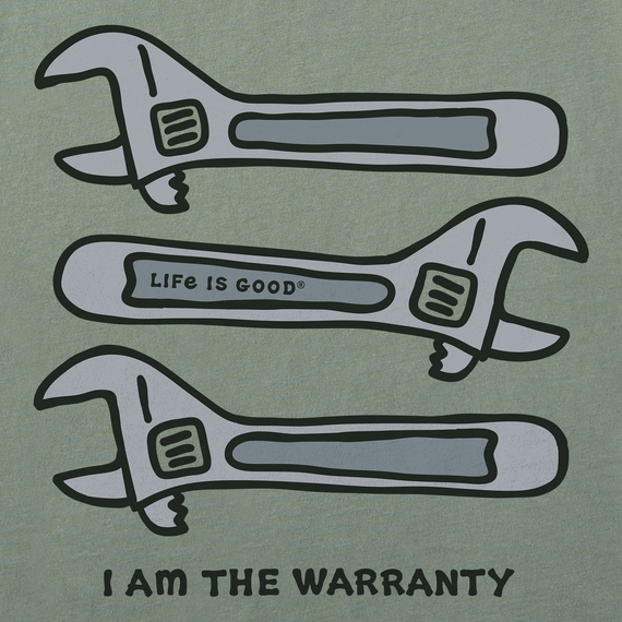 Life is Good Men's Vintage I Am the Warranty Wrenches Crusher Tee