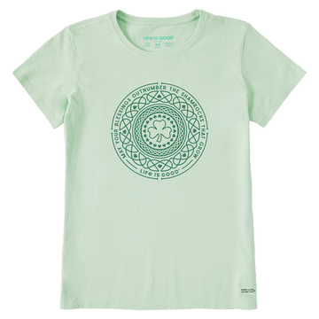 Life is Good Women's Shamrock Mandala Crusher Tee