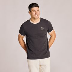Life is Good Men's Crafty LIG Stacked Classic Crusher Ringer Tee