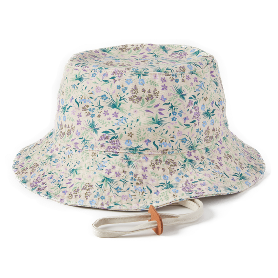 Life is Good Botanical Butterfly Pattern Bucket Hat