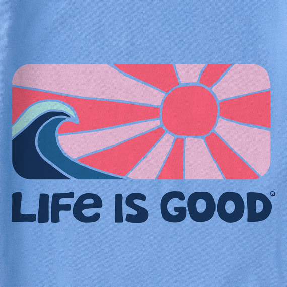 Life is Good Women's Sunshine Wave Long Sleeve Crusher Tee