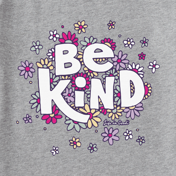 Life is Good Women's Crusher Lite Vee Be Kind Flowers