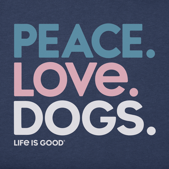 Life is Good Women's Crusher LS Tee Peace Love Dogs