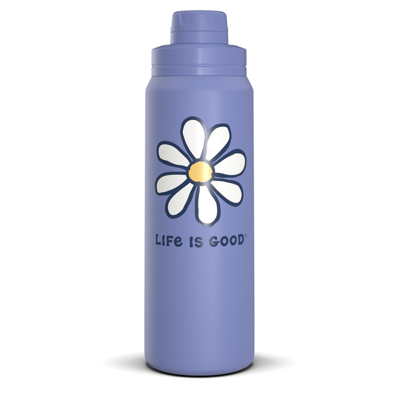 Life is Good Vintage Daisy 26oz Stainless Steel Water Bottle