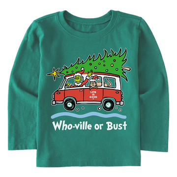 Life is Good Toddler LS Crusher Tee Grinch and Max Whoville