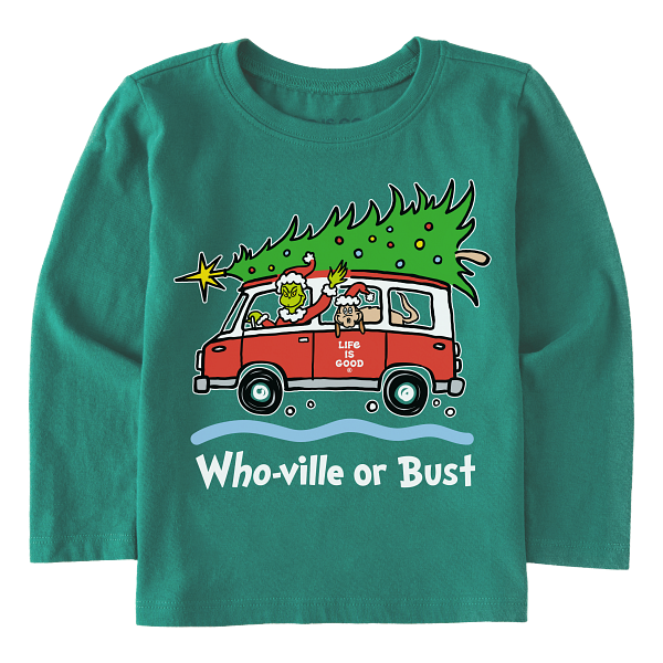 Life is Good Toddler LS Crusher Tee Grinch and Max Whoville