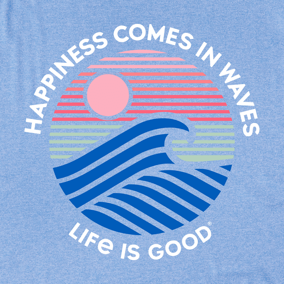 Life is Good Women's Happiness Sunset Waves Active Tank