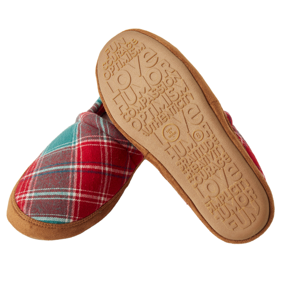 Life is Good Women's Holiday Plaid Slipper