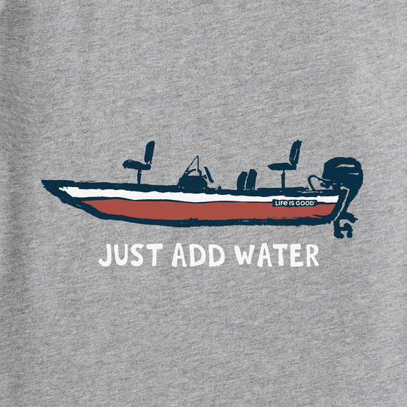Life is Good Men's Crusher Lite Tee Just Add Water Bass Boat