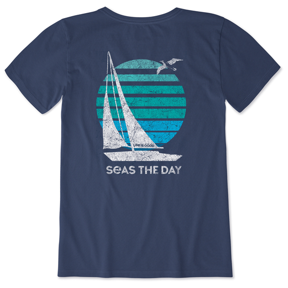Life is Good Women's Crusher Lite Tee Seas the Day