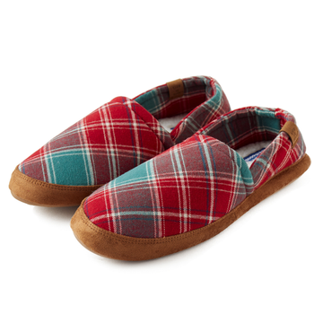Life is Good Men's Holiday Plaid Slippers