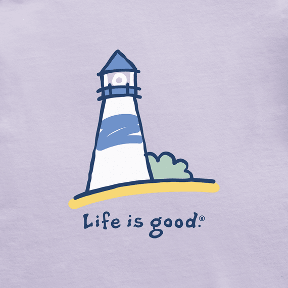 Life is Good Women's Vintage Crusher Vee Lighthouse