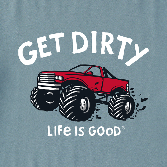 Life is Good Kids Crusher LS Tee Get Dirty Truck