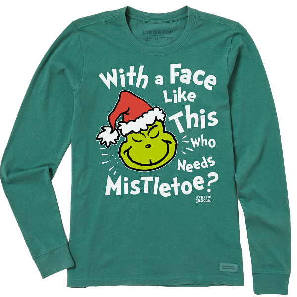 Life is Good Men's Crusher LS With A Face Like This Grinch