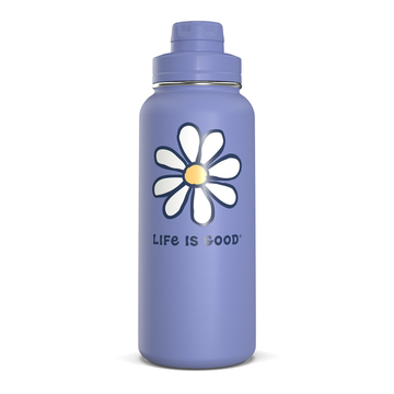 Life is Good Vintage Daisy 32oz Stainless Steel Water Bottle