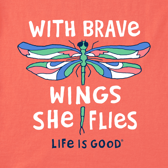 Life is Good Kids Crusher LS Tee With Brave Wings