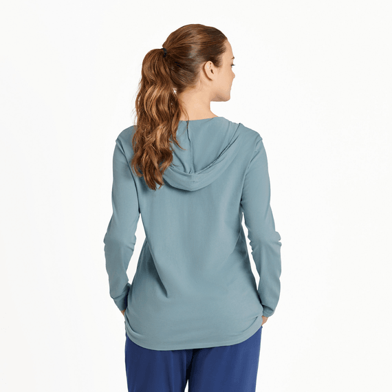 Life is Good Women's Hooded Crusher Lite Tee Beauty In All Directions