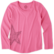 Girls Smiling L/S Smooth Tee Primal Star