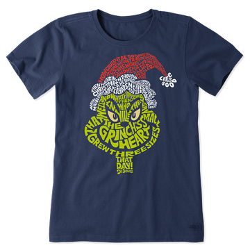 Life is Good Women's Crusher Tee Grinch Superpowers