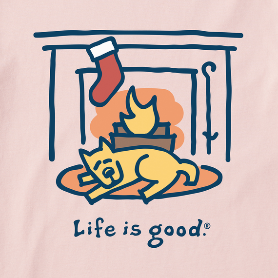 Life is Good Women's Vintage Crusher Lite LS Tee Rocket Fireplace