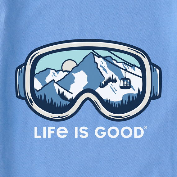 Life is Good Women's Crusher LS Tee Ski Goggles Landscape