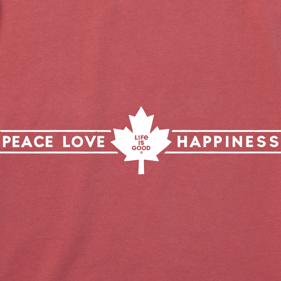 Life is Good Women's Crusher Vee Peace Love Canada