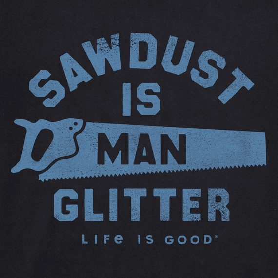 Life is Good Men's Crusher Lite Tee Sawdust Man Glitter