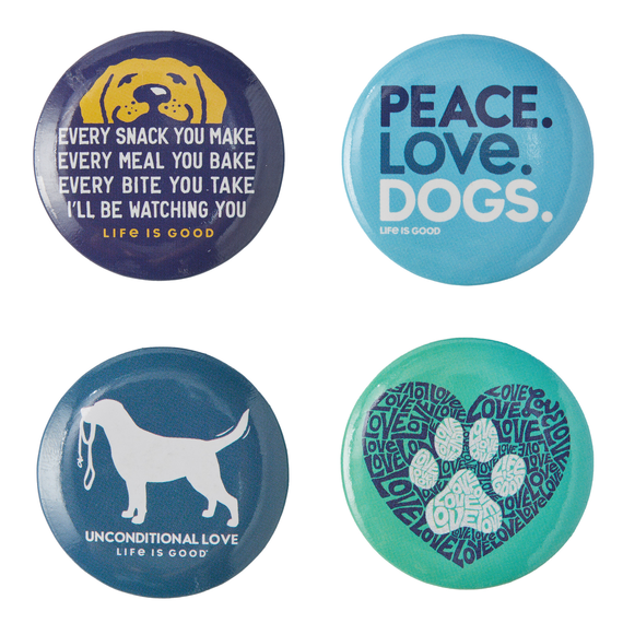 Life is Good Positive Pin Dogs