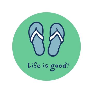 Life is Good Flip Flops 4