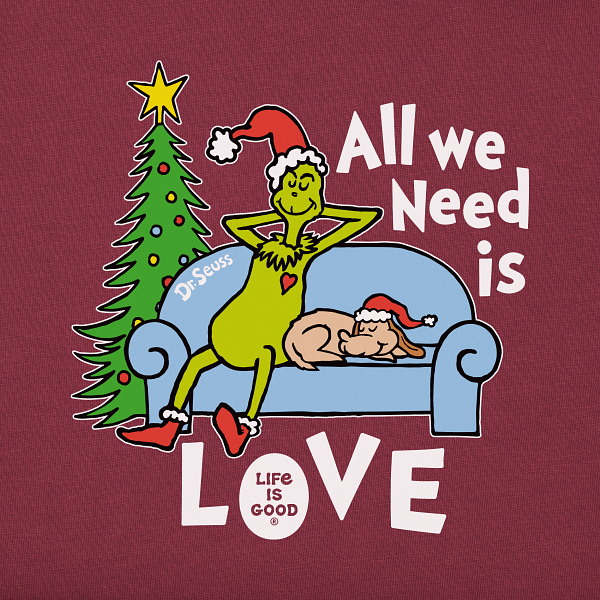 Life is Good Women's Crusher LS Grinch and Max All We Need
