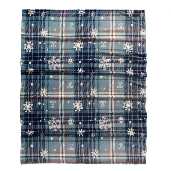 Berkshire Snowflake Plaid Plush Throw Blanket