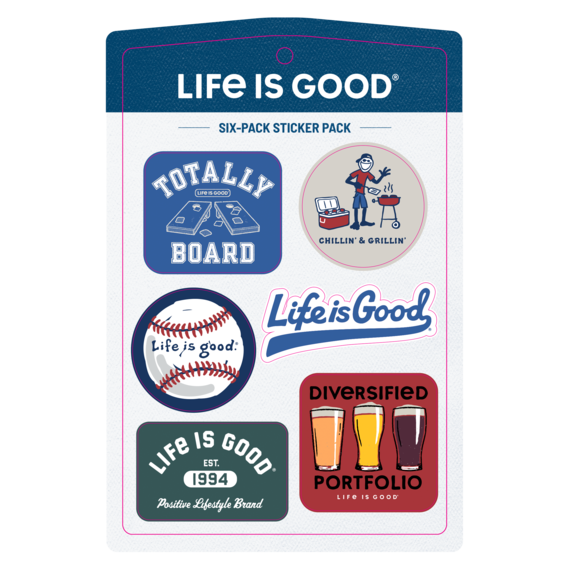 Life is Good Tailgate Six Pack Sticker Pack