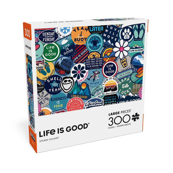 Life is Good Buffalo Games Jigsaw Puzzle Sticker Collage 300
